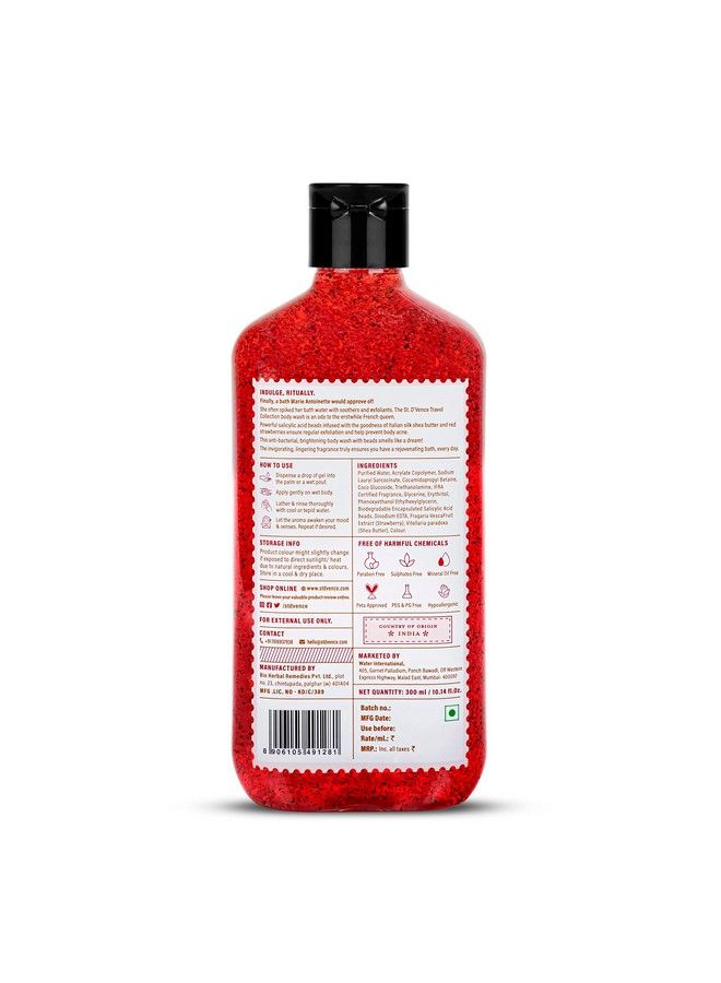ST. D'VENCÉ St. D’Vence The Bliss Berry Body Wash With Strawberries Shea Butter And Salicylic Acid Beads (300Ml); Sls And Parabens Free; Fights Body & Back Acne; Nourishing And Deep Cleansing Shower Gel - Image 3