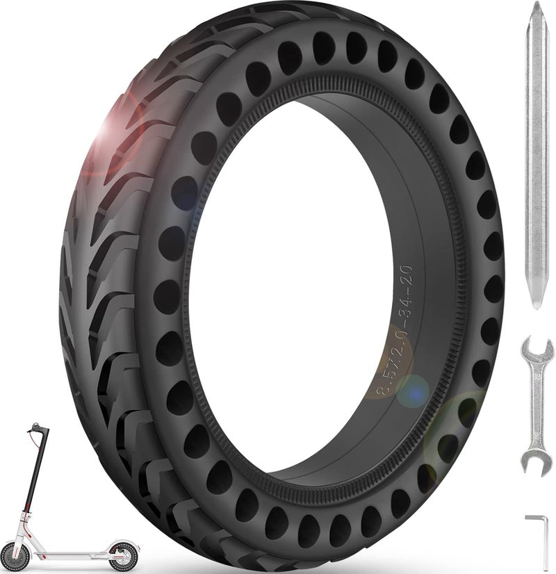 BANGTING إطارات صلبة بدون أنابيب 50/75-6.1 للسكوتر الكهربائي، إطارات 8 1/2 x2 لجهاز Gotrax GXL V2 / XR/APEX، استبدال إطارات 8.5x2 بوصة لجهاز Xiaomi Pro 2 / M365 / 1S (أسود 1 قطعة) - Image 1