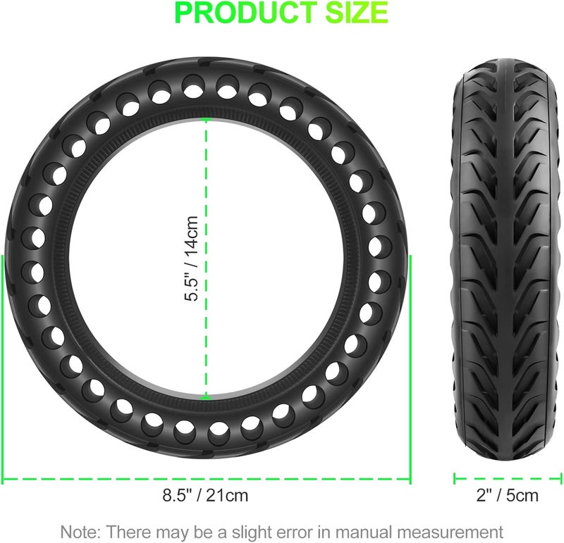 BANGTING إطارات صلبة بدون أنابيب 50/75-6.1 للسكوتر الكهربائي، إطارات 8 1/2 x2 لجهاز Gotrax GXL V2 / XR/APEX، استبدال إطارات 8.5x2 بوصة لجهاز Xiaomi Pro 2 / M365 / 1S (أسود 1 قطعة) - Image 3