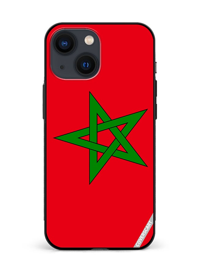 COVERSCART Protective Case Cover For Apple iPhone 13 Mini Morocco Flag Design Multicolour