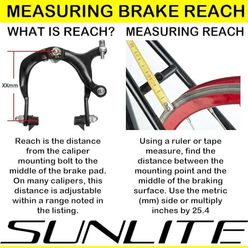 Sunlite MX Side Pull Brake Set, 69-96mm Reach, Black - Image 2