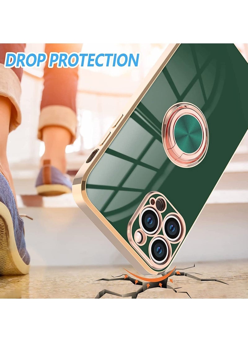 إيف حافظة هاتف متوافقة مع هاتف iPhone 13 Pro Max، حافة فاخرة مطلية بالكهرباء، غطاء واقٍ من السيليكون الناعم لهاتف iPhone 13 Pro Max مقاس 6.7 بوصة (أخضر) - Image 2