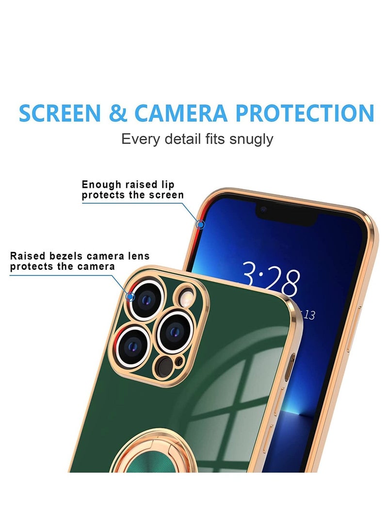 إيف حافظة هاتف متوافقة مع هاتف iPhone 13 Pro Max، حافة فاخرة مطلية بالكهرباء، غطاء واقٍ من السيليكون الناعم لهاتف iPhone 13 Pro Max مقاس 6.7 بوصة (أخضر) - Image 1