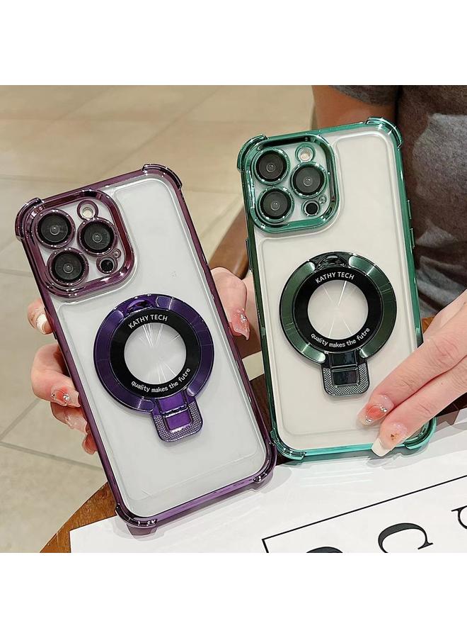 S-TOP Case For iPhone 14 Pro Ultra-thin Electroplated Holder Magsafe Phone Case - Image 3