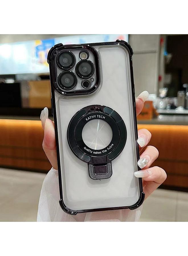 S-TOP Case For iPhone 14 Pro Ultra-thin Electroplated Holder Magsafe Phone Case - Image 1