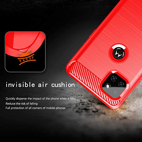Osophter for Moto One 5G Ace Case Shock-Absorption Flexible TPU Rubber Protective Cell Phone Cover for Motorola Moto One 5G UW Ace(Red) - Image 5