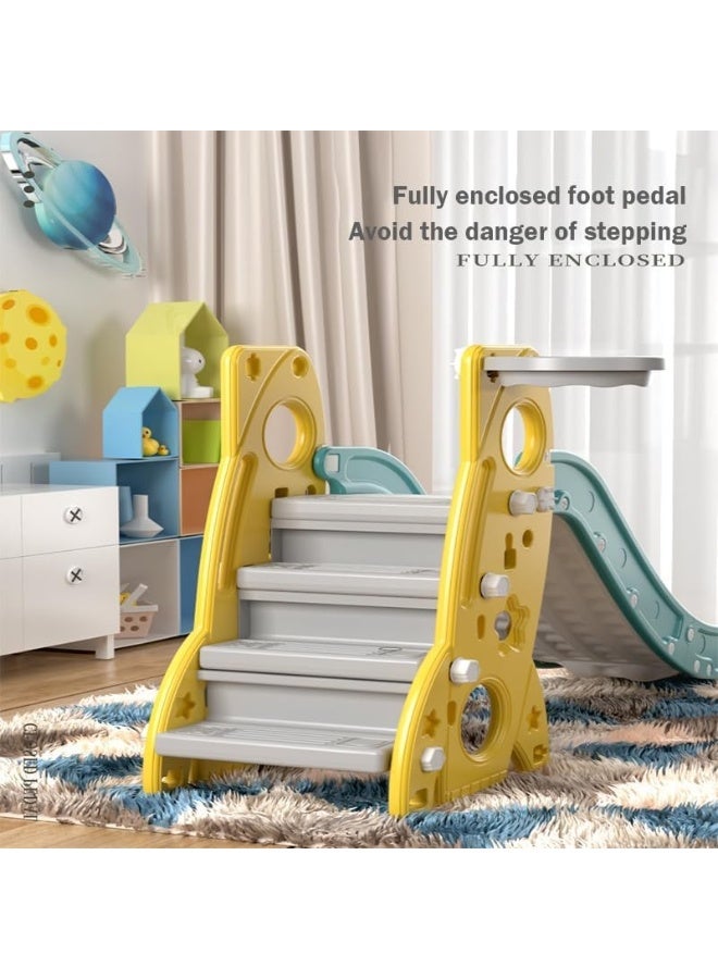 Rainbow Toys RBW TOYS Slide for Kids Toys Set 3 in 1 Outdoor Play Structure Jumbo Slide and Swing with Basket Ball Game - Image 5