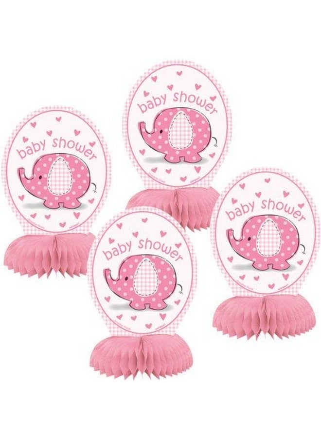Unique Baby Shower Elephant Honeycomb Decorations 6" Pink - Image 4