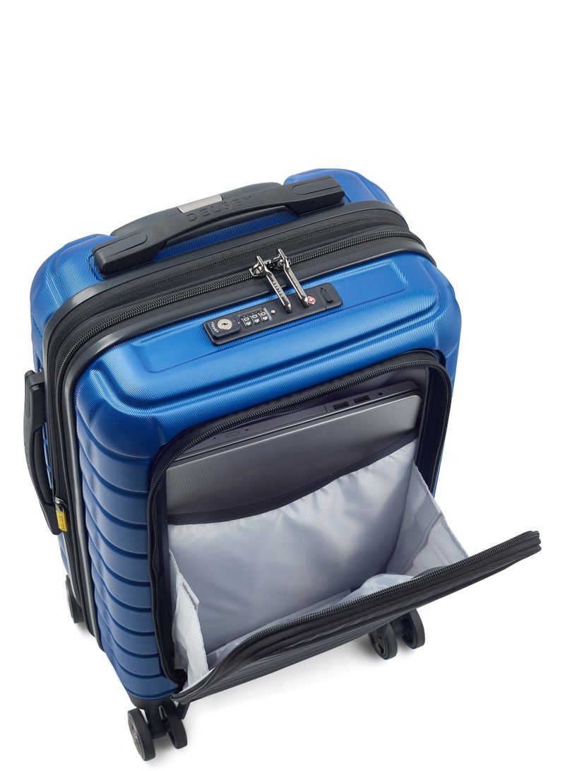 DELSEY Paris Shadow 5.0 55cm Hardcase Expandable  4 Double Wheel  Bus Soft Cabin Luggage Trolley Case Blue - 287880202 - Image 3