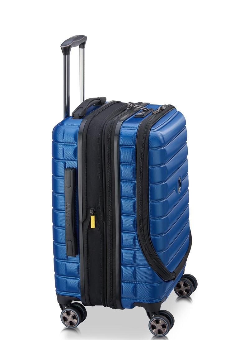 DELSEY Paris Shadow 5.0 55cm Hardcase Expandable  4 Double Wheel  Bus Soft Cabin Luggage Trolley Case Blue - 287880202 - Image 2