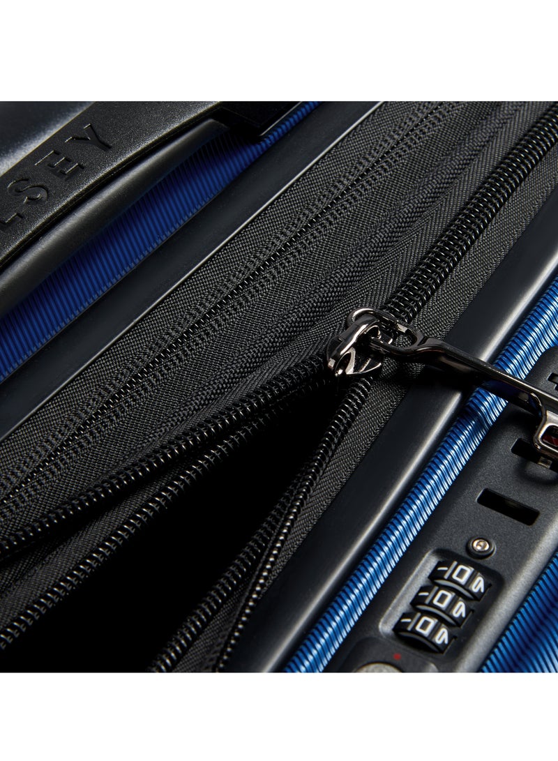 DELSEY Paris Shadow 5.0 55cm Hardcase Expandable  4 Double Wheel  Bus Soft Cabin Luggage Trolley Case Blue - 287880202 - Image 4