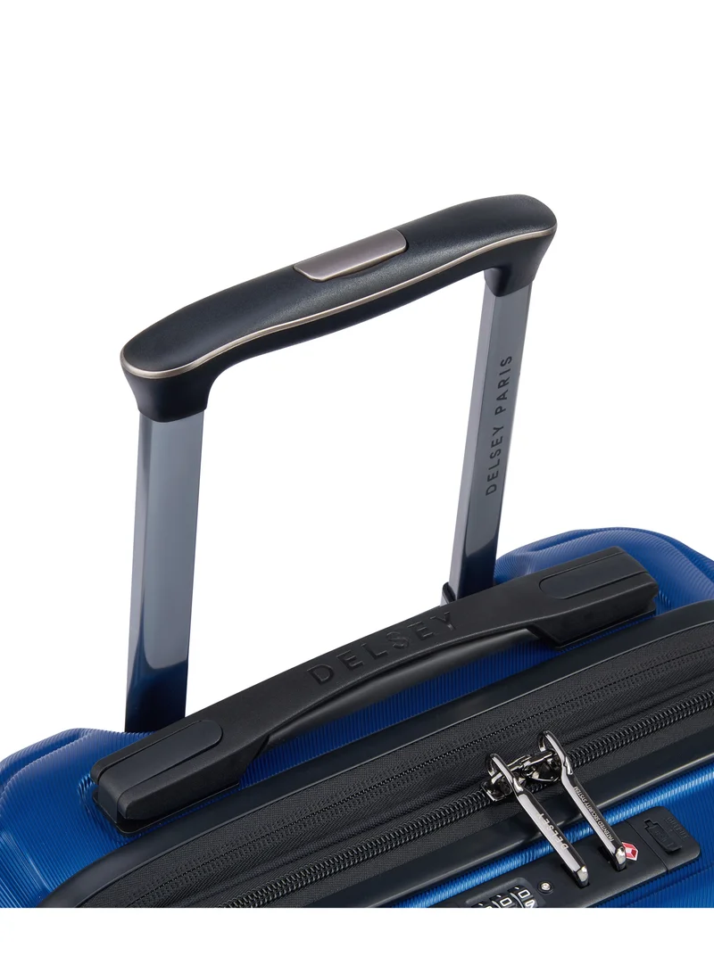 DELSEY Paris Shadow 5.0 55cm Hardcase Expandable 4 Double Wheel Bus Soft Cabin Luggage Trolley Case - Blue