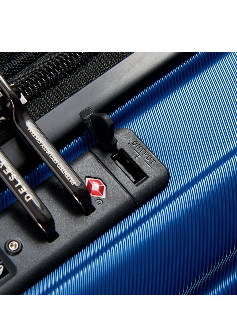 DELSEY Paris Shadow 5.0 55cm Hardcase Expandable  4 Double Wheel  Bus Soft Cabin Luggage Trolley Case Blue - 287880202 - Image 5