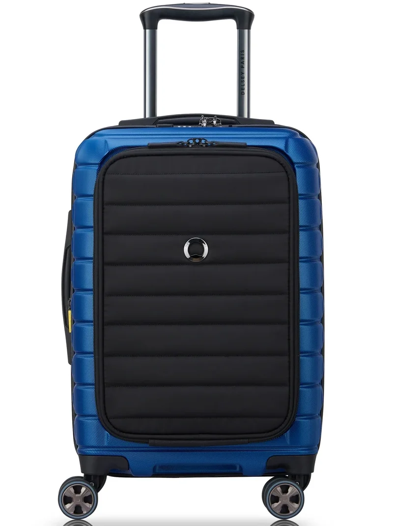 ديلسي _باريس حقيبة ترولي بعجلات مزدوجة قابلة للتوسيع  سم من شادو . - أزرق