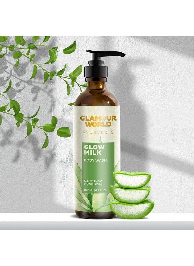GLAMOUR WORLD - Ayurvedic Glow Milk Body Wash; Gentle Body Wash That Cleanses Skin Enriched With Aloe Verahoneycoconut Milk - Image 1