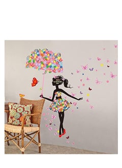 Cool Baby COOLBABY Lovely Flower Girl With Umbrella Removable Vinyl Diy Wall Art Mural Sticker Decal Decor  - Image 1