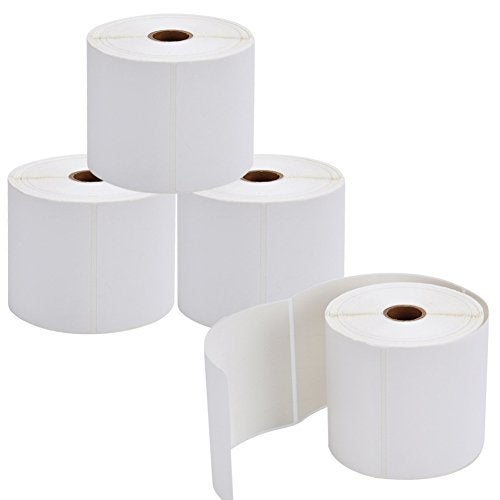9527 Product 4x6 Direct Thermal Shipping Labels for Zebra 2844 ZP-450 ZP-500 ZP-505,Blank,450 Labels/Roll, 1" Core,Total 4 Rolls - Image 1