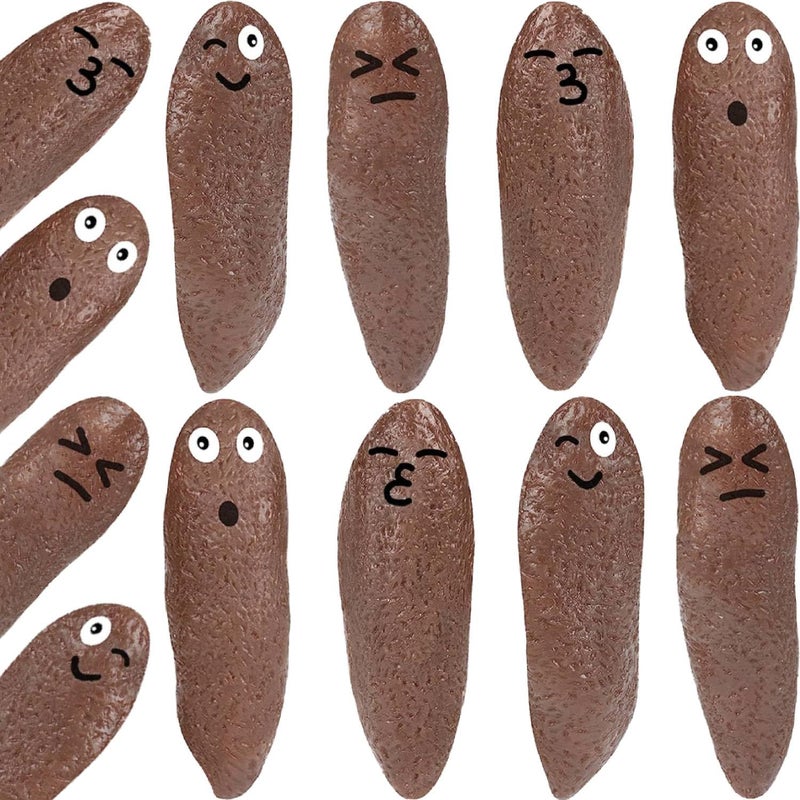 Jishi Poop Slingshot 12pcs Fake Poop Toys for Kids Stocking Stuffers Funny Gag Gifts Bulk Party Favors Game Prizes Sticky Poo Emotion Fidget Toys for Kids Age 357 4812 Year Old Boys Girls Teens Adults - Image 2