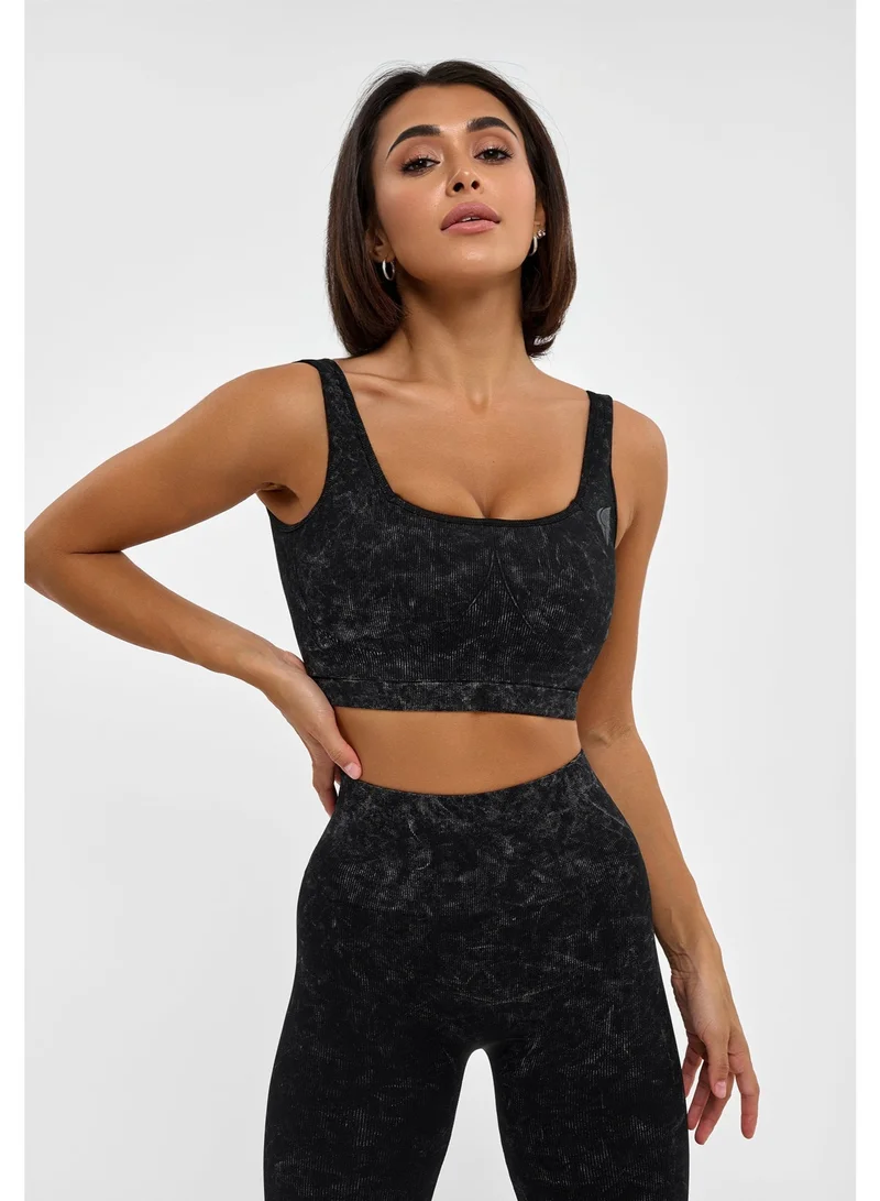 Bona Fide Marble Top Black Bona Fide Sport Bras for Women - High Impact Sports Bras with High Support for Womens - Designed for Gym, Running and Fitness for Women | Best Price UAE