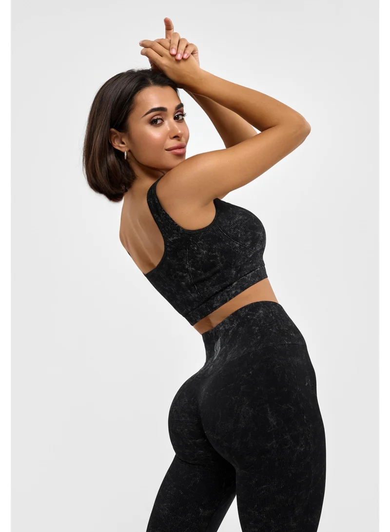 Bona Fide Marble Top Black Marble Sports Bra for Women for Women | Best Price UAE