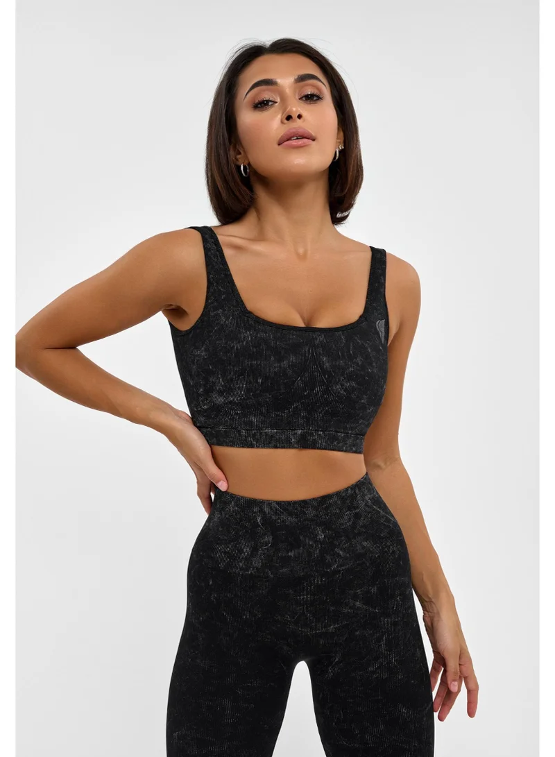 Bona Fide Marble Top Black Marble Sports Bra for Women for Women | Best Price UAE