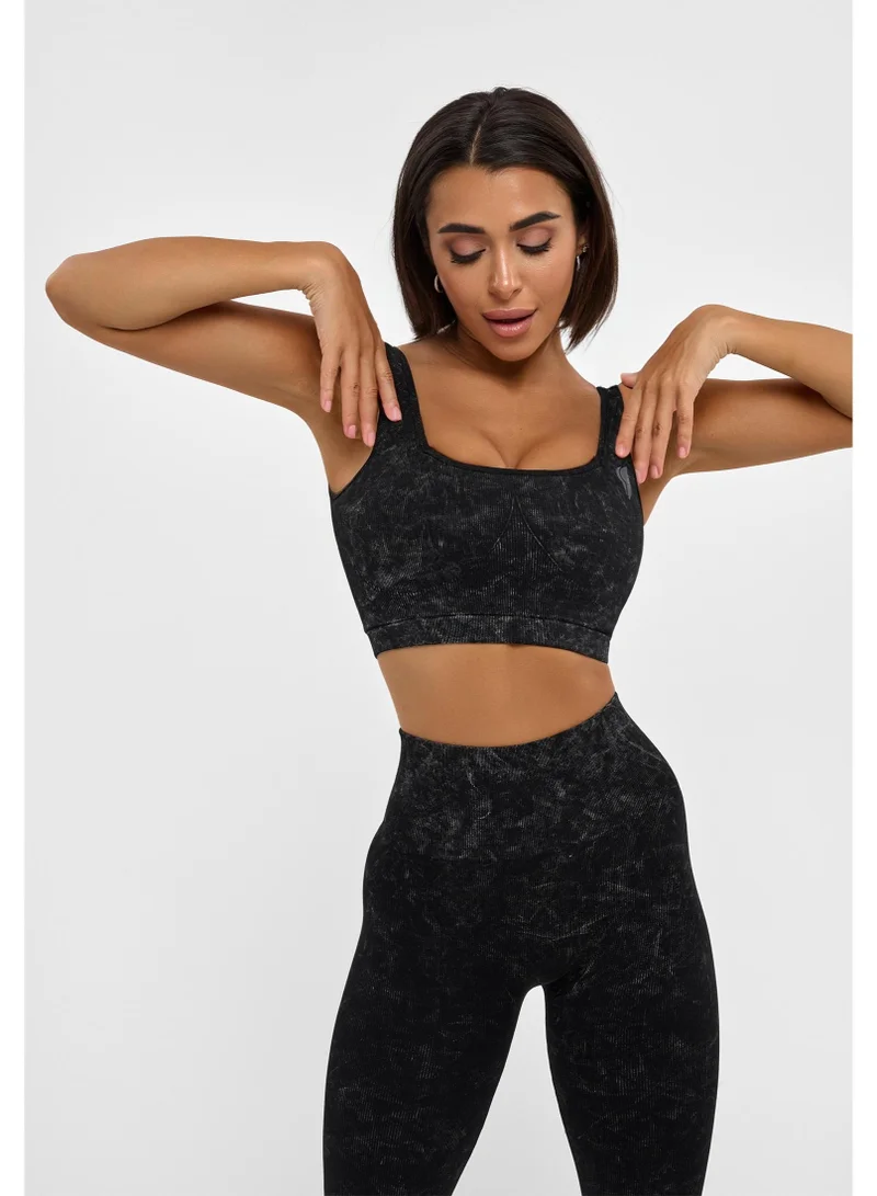 Bona Fide Marble Top Black Marble Sports Bra for Women for Women | Best Price UAE