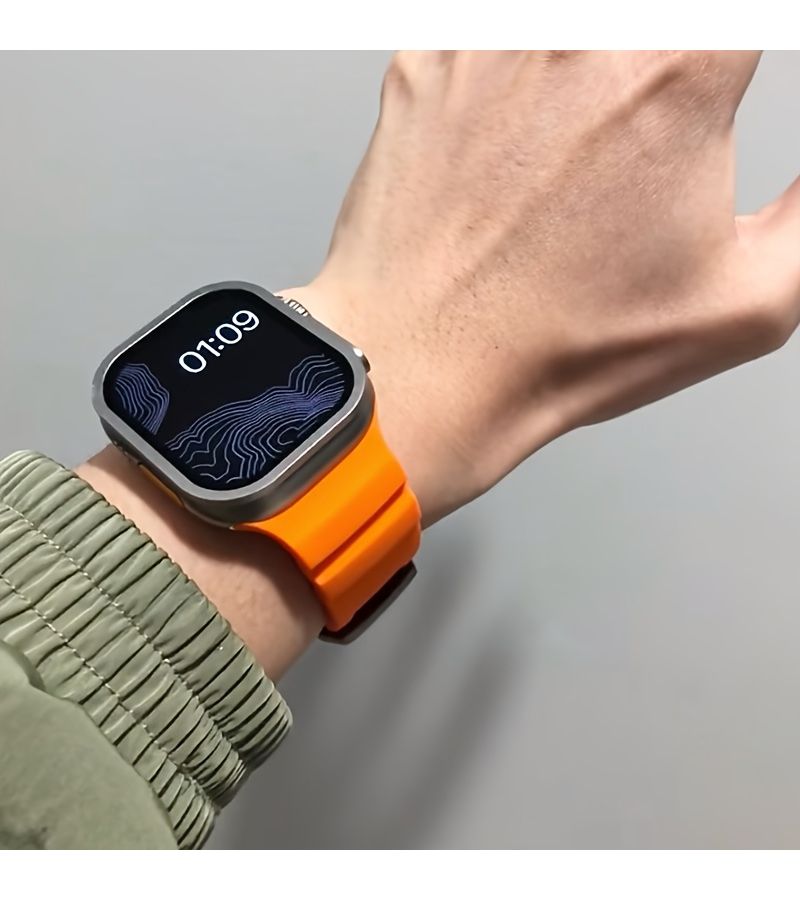 Outdoor Sports Strap For Apple Watch 10 9 8 7 6 5 4 3 2 1 SE Ultra Series 42mm 44mm 45mm 49mm 46mm Green Soft Comfortable Wristband Men Fashionable Replacement Accessory - Image 1