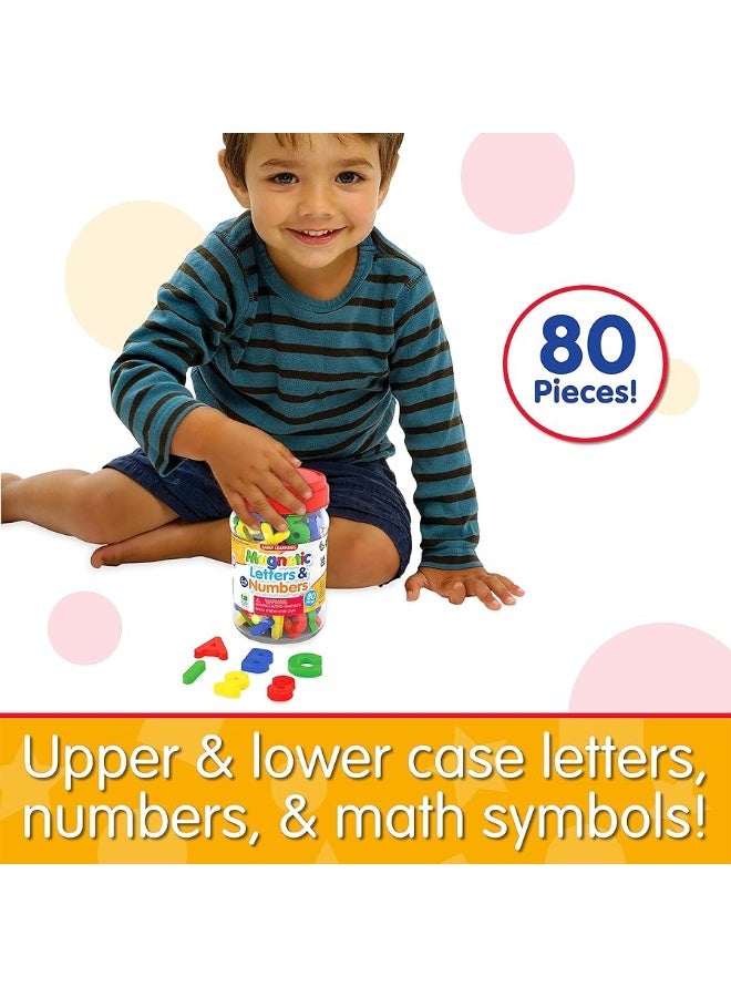 The Learning Journey: Magnetic Letters and Numbers for Toddlers - ABC 123 Alphabet Toy Magnets - 80-Piece Fridge Magnets for Kids and Toddlers - Toys & Gifts for Boys & Girls Ages 3 Years and Up - Image 1