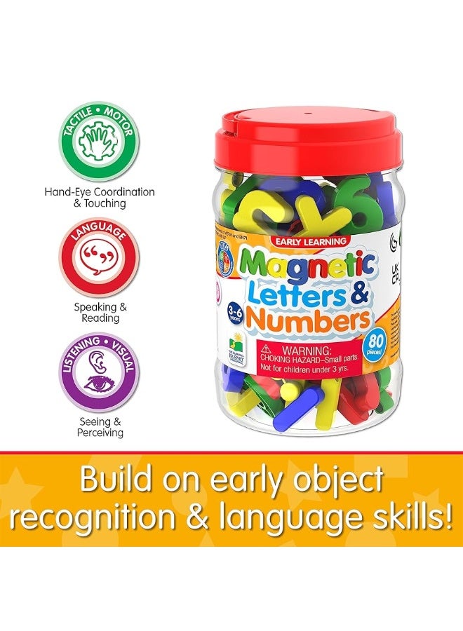 The Learning Journey: Magnetic Letters and Numbers for Toddlers - ABC 123 Alphabet Toy Magnets - 80-Piece Fridge Magnets for Kids and Toddlers - Toys & Gifts for Boys & Girls Ages 3 Years and Up - Image 2