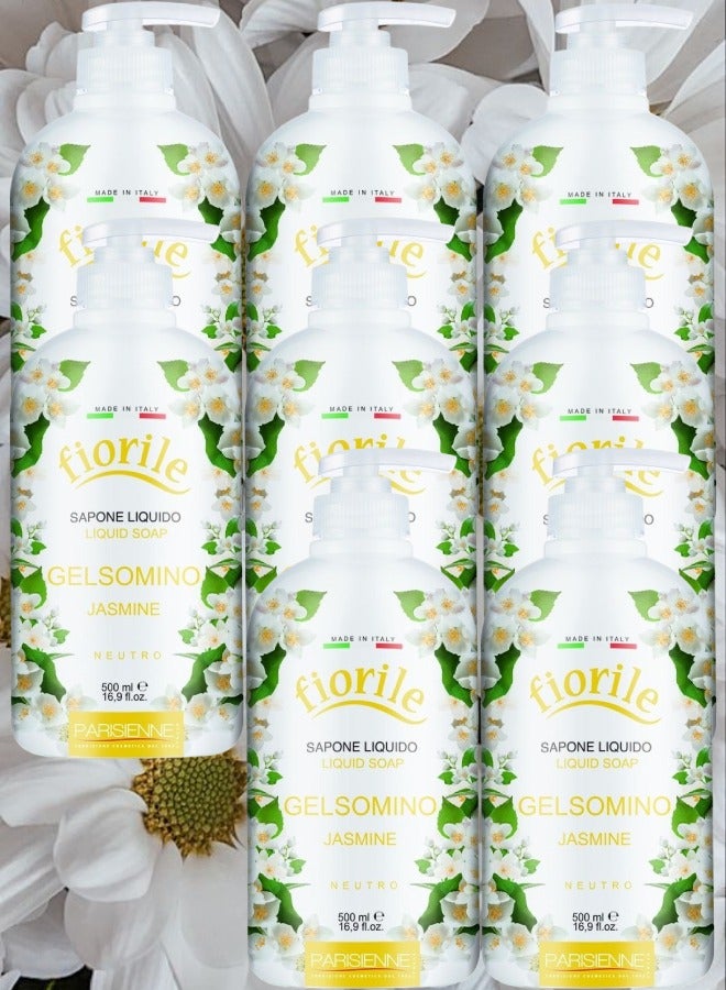 باريزيان 8 قطع صابون الياسمين السائل 500 مل - Image 1