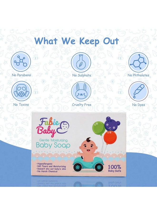 Fabie Baby - Baby Soap Gentle Moisturizing Baby Soap, 75G, Pack Of 4, Made In India - Image 1