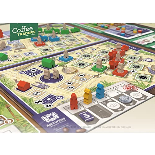 Capstone Games ألعاب كابستون: تجار القهوة - لعبة استراتيجية لوحية، 3-5 لاعبين، أعمار 12+، 120 دقيقة - Image 4