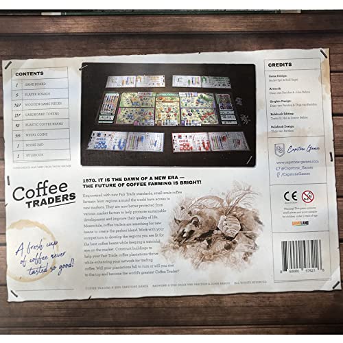 Capstone Games ألعاب كابستون: تجار القهوة - لعبة استراتيجية لوحية، 3-5 لاعبين، أعمار 12+، 120 دقيقة - Image 3