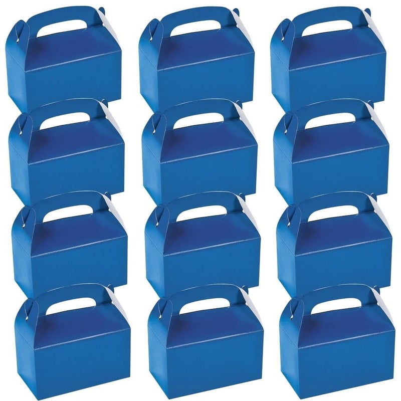 Fun Express Blue Treat Boxes Party Supplies Containers Boxes Paper Boxes 12 Pieces
