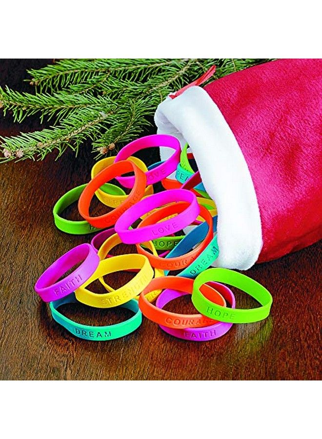 Fun Express Inspirational Sayings Bracelets (24 Pieces) (Assorted Colors) - Image 5