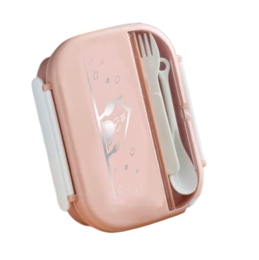 TEMSON Lunch Box for School Kids – Lunch Box, Tiffin Box for School, Lunch Box for Kids, Dual Compartment Lunch Box-1080ML(LB-8863) (Pink) - Image 5