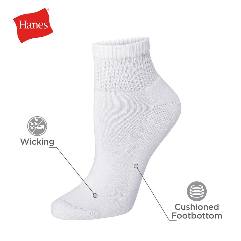 Hanes Ultimate Women's 6-Pack Comfort Toe Seamed Ankle Socks - Image 3