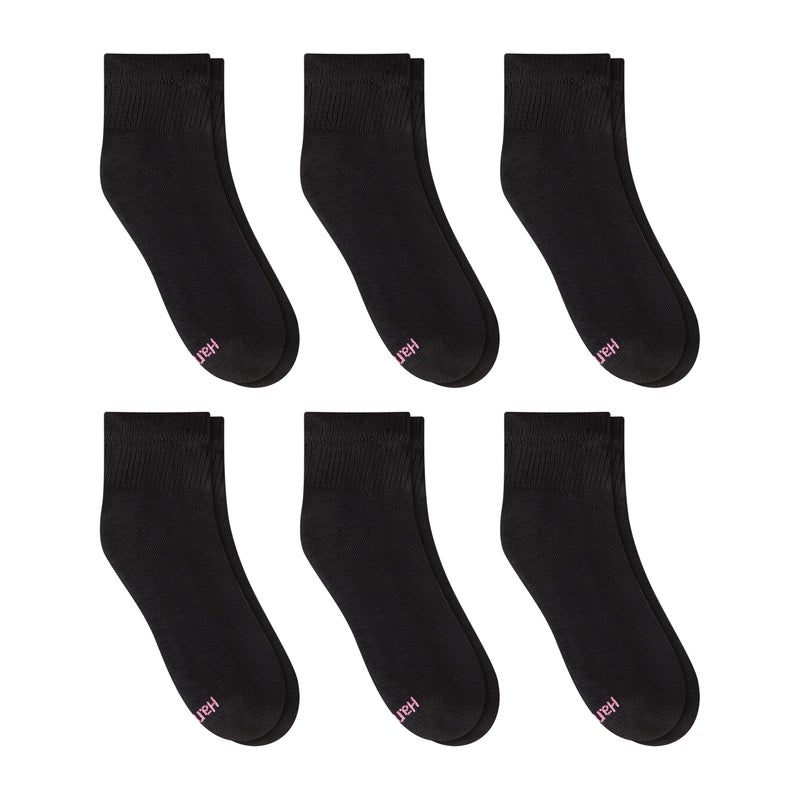 Hanes Ultimate Women's 6-Pack Comfort Toe Seamed Ankle Socks - Image 2