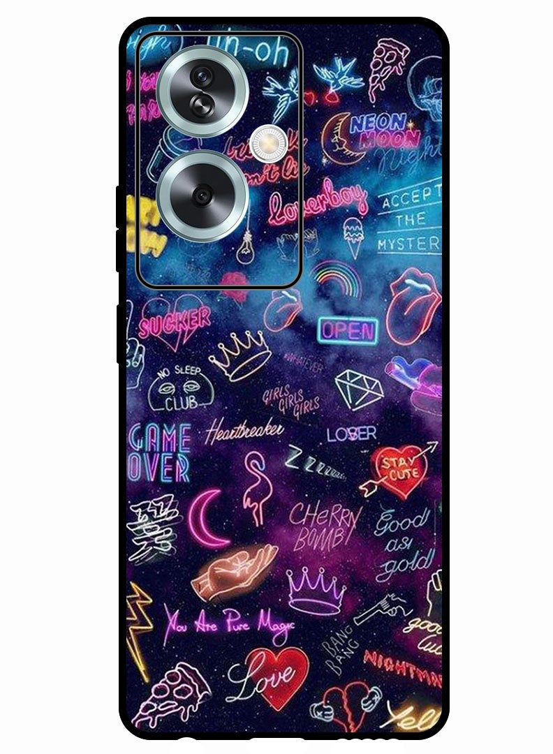 Theodor Protective Case Anti Scratch Shock Proof Bumper Cover For Oppo A2 Lights Doodle - Image 1