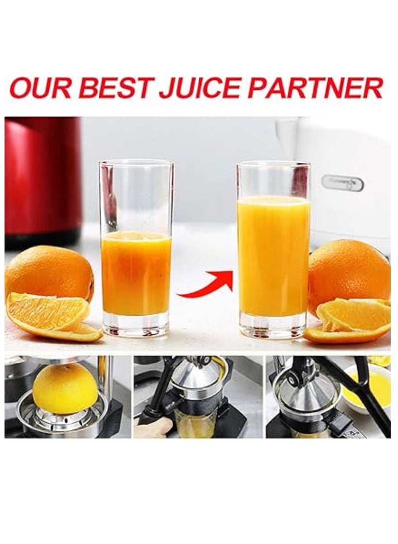 Yuwell Commercial Citrus Juicer Manual Fruit Juicer and Orange Squeezer - Metal Hand Press Juice, Heavy Duty Orange Juicer Lemon Lime Squeezer Pomegranate - Premium Quality with Bonus Skimmer Spoon - Image 5