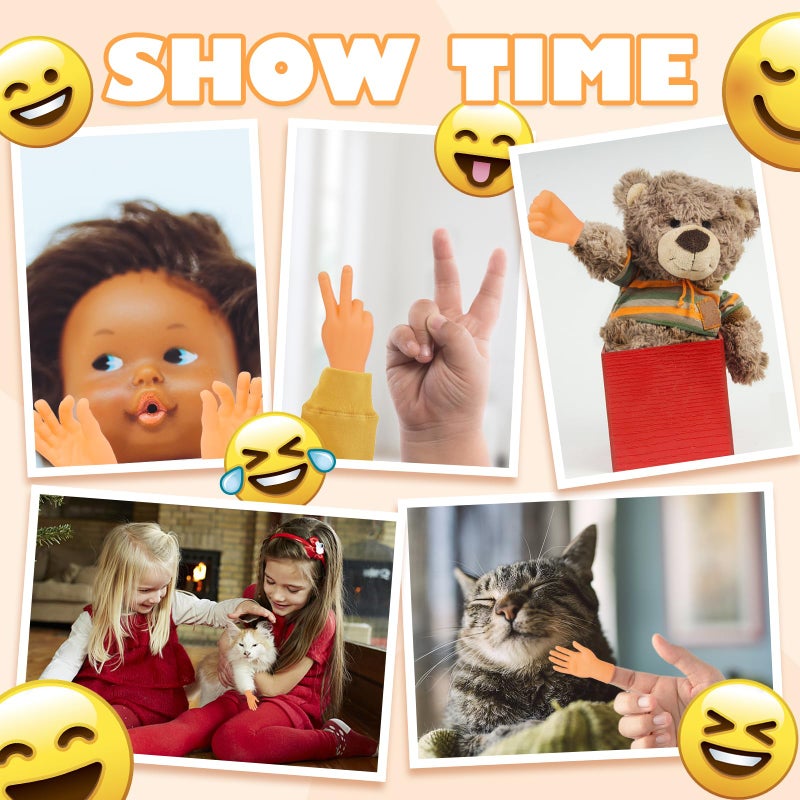 estardaa 30 pcs Tiny Hands Finger Puppets, Mini Hands Little Small Hands Mini Thing Gag Performance Funny Fingers for Puppet Show Gifts Classroom Prizes Party Favors for Kids (7 Styles) - Image 5