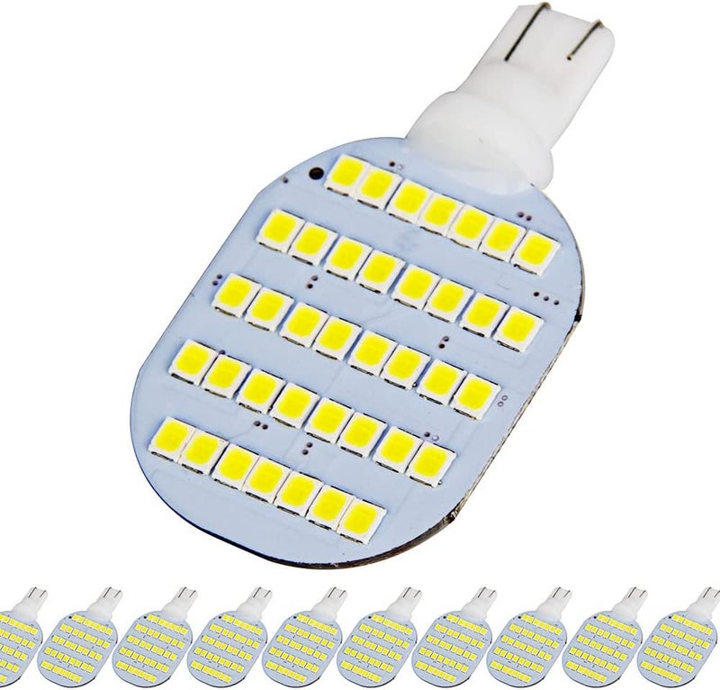 GRB Super Bright T10 921 922 912 LED Bulbs for 12V RV Ceiling Dome Light RV Interior Lighting Trailer Camper, White 600 Lumens (Pack of 10) - Image 1