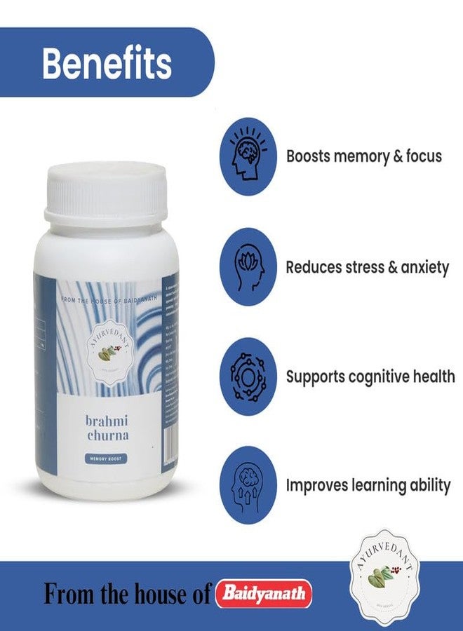 Ayurvedant Baidyanath Ayurvedant Brahmi Churan (100 GM) - Brain Supplement for Improved Cognition, Mood Enhancement, and Restlessness Relief - Image 3