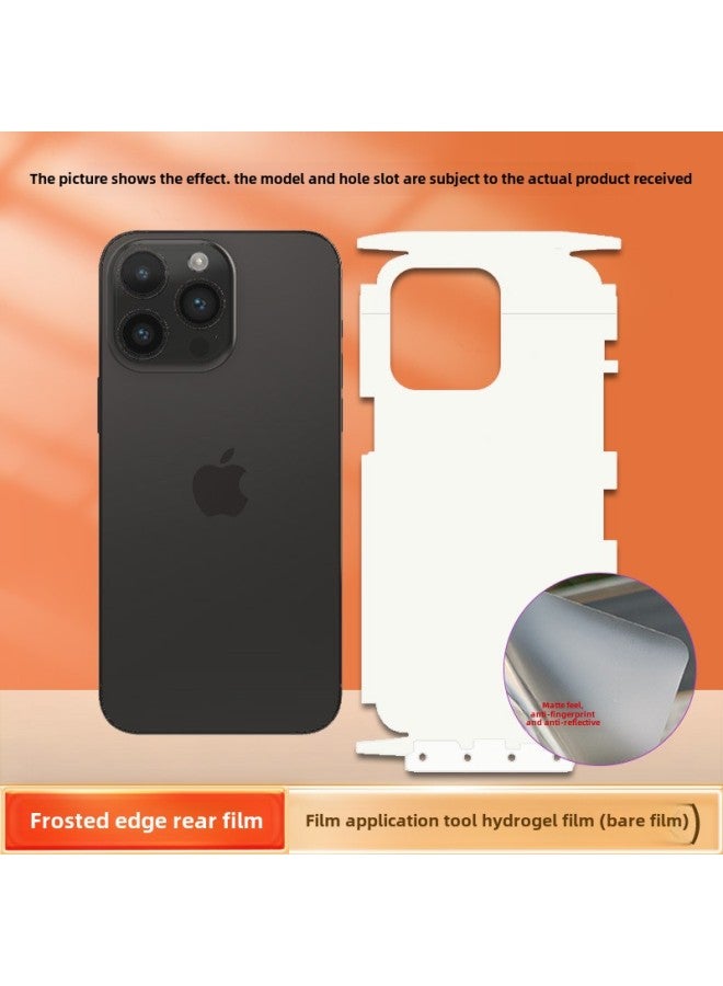 Applicable To Apple 15plus HD Mobile Phone Front And Rear Film Artifact Version 14/13promax Full Screen Tpu Gel Film-Color:1 Frosted Hydrogel Film With Edges And Rear Membrane* Artifact Model-Size:Apple X (bare Film)  - Image 1