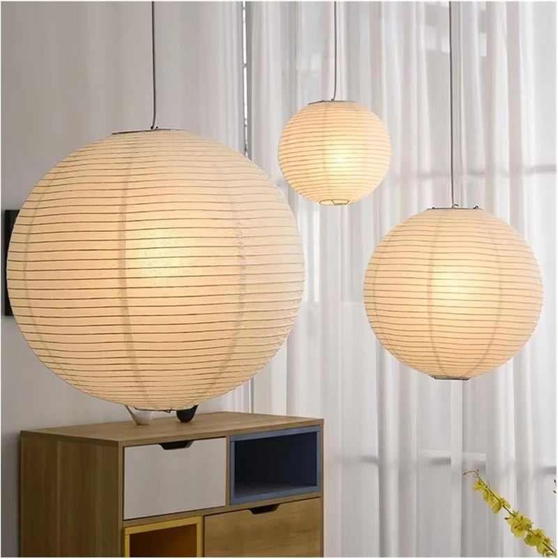 Japanese-style Noguchi paper art ball chandelier living room restaurant cafe B & B clothing store decoration Internet celebrity lampshade - Image 3