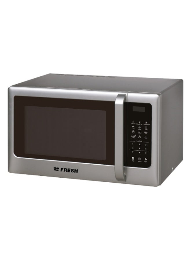 Fresh Digital microwave, 25 liters, equipped with a grill function, heating and defrosting, silver color