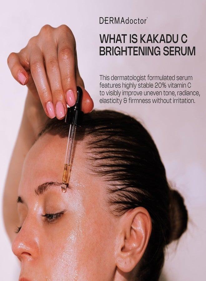 DERMAdoctor Vitamin C Face Serum 20% Vitamin C, Vitamin-E, Ferulic Acid, Ascorbic Acid Concentrated Dermatologist-Formulated Anti-Aging, Hydrating & Discoloration Correcting Serum for Face -1.0 fl oz - Image 2