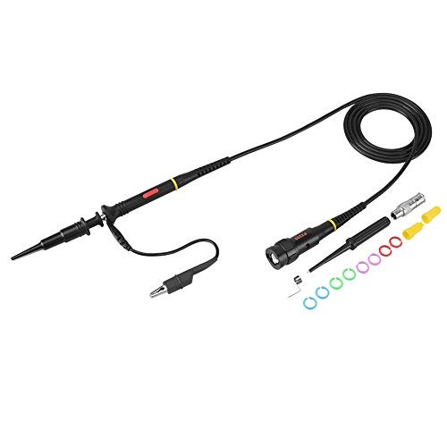 Hilitand 200Mhz Oscilloscope Probe Clip Scope Test BNC End Probe P2200 10X/1X Black with Adjust Tool Kits - Image 1
