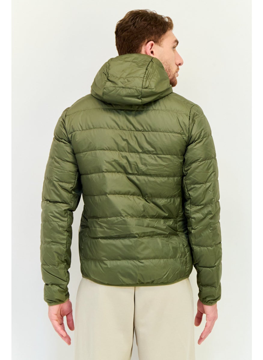Adidas Men Sportswear Fit Long Sleeves Outdoor Jacket, Olive  - Image 3