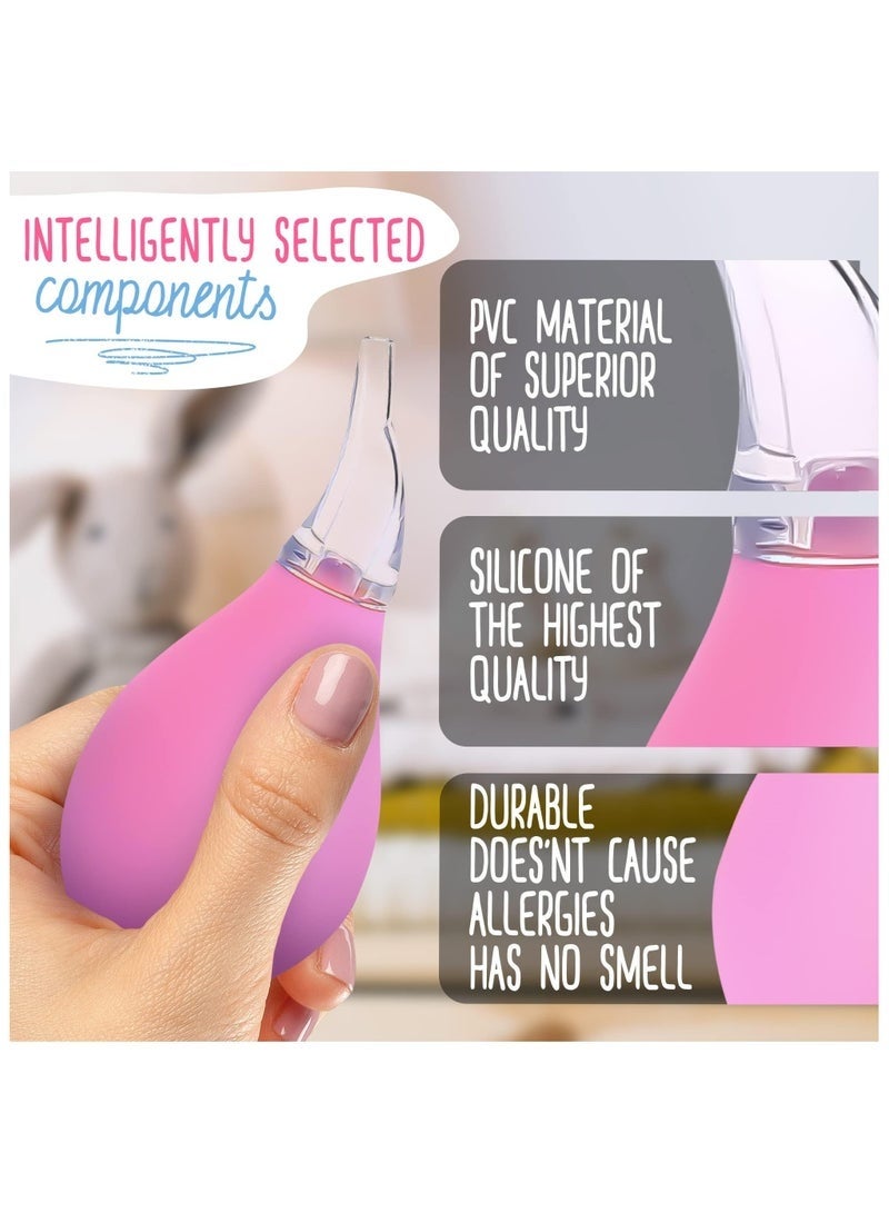 DURKU 3 Pack Newborn Baby Nose Sucker, Ear Cleaner Toddler Food, Baby Medicine Dispenser, Infant Congestion Relief, Nose Aspirator for Babies Nose, Wash Baby Snot Sucker - Image 4